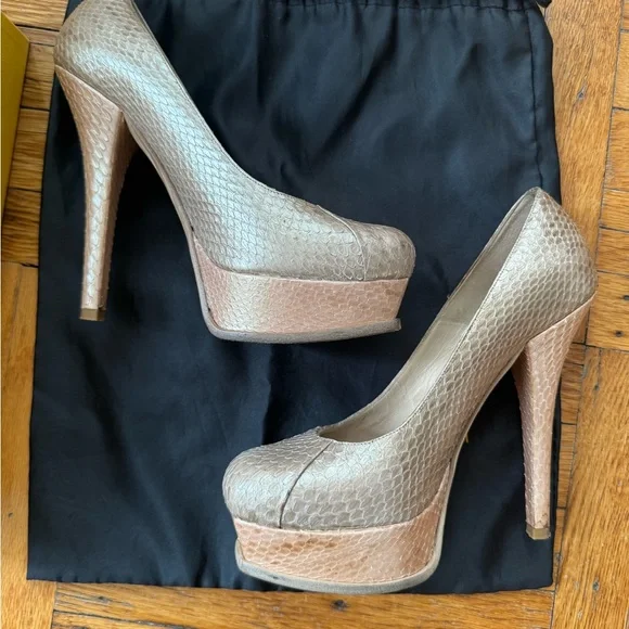 Fendi Tan Platform Heels with Stiletto - Picture 11 of 16